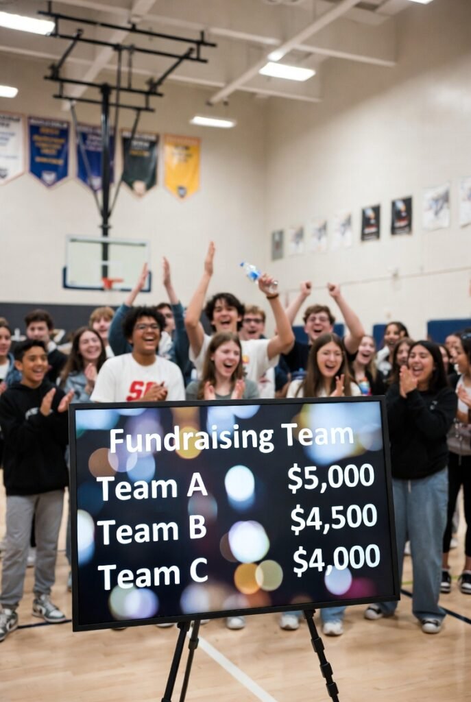 Dashboard, happy students, or payout success moment.